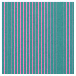 Hot Pink & Teal Lines Pattern Fabric
