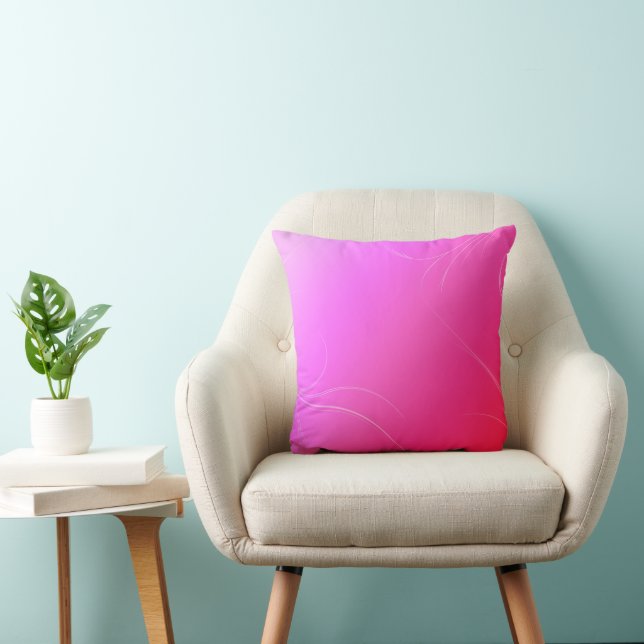 Hot Pink Throw Pillow (Chair)