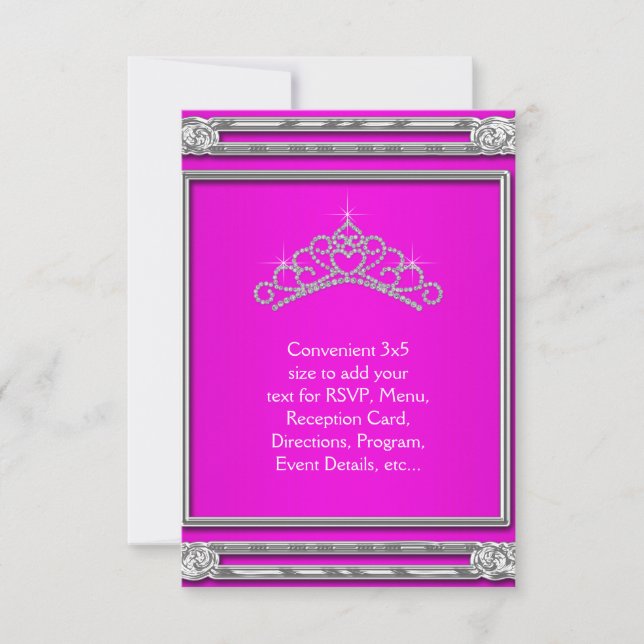 Hot Pink Tiara RSVP All Purpose (Front)