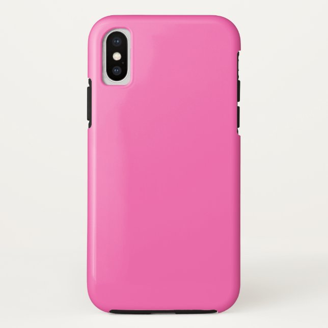 Hot Pink Tough iPhone XS Case (Back)