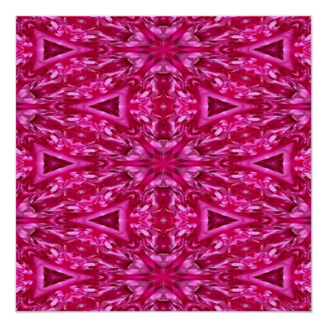 Hot Pink Triangles Poster (Front)