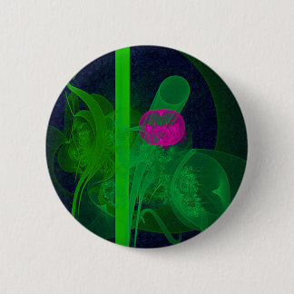 Hot Pink Tulip Faery Meeting Hall Abstract Art 2 Inch Round Button