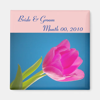 Hot Pink Tulip Magnet