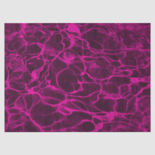 Hot Pink Underwater Wavy Rippling Water Cloudy Fla Tissue Paper