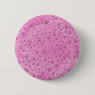 Hot pink water droplets 2 inch round button