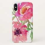 Hot Pink Watercolor Floral Pattern Case-Mate iPhone Case<br><div class="desc">Cover your new iPhone in gorgeous hot pink (fuchsia) watercolor flowers and trailing greenery with feminine appeal. This trendy design makes a lovely gift or treat for yourself.</div>