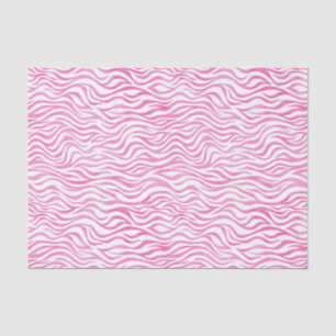 Hot Pink Watercolor Zebra Print Tissue Paper