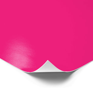 Hot Pink Wedding   Bold Solid Color Invite Poster