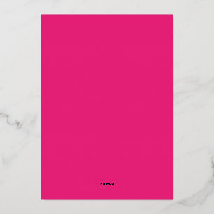 Hot Pink Wedding   Bold Solid Colour Invite