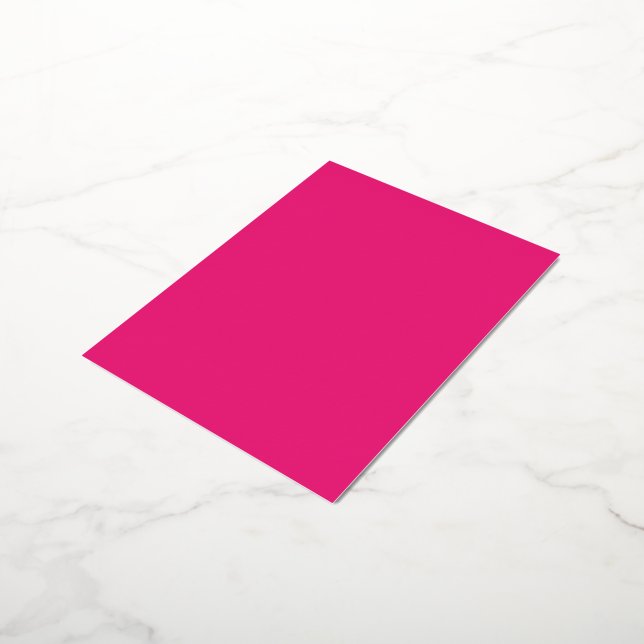 Hot Pink Wedding | Bold Solid Colour Invite (Rotated)