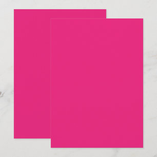 Hot Pink Wedding Bold Solid Colour Invite