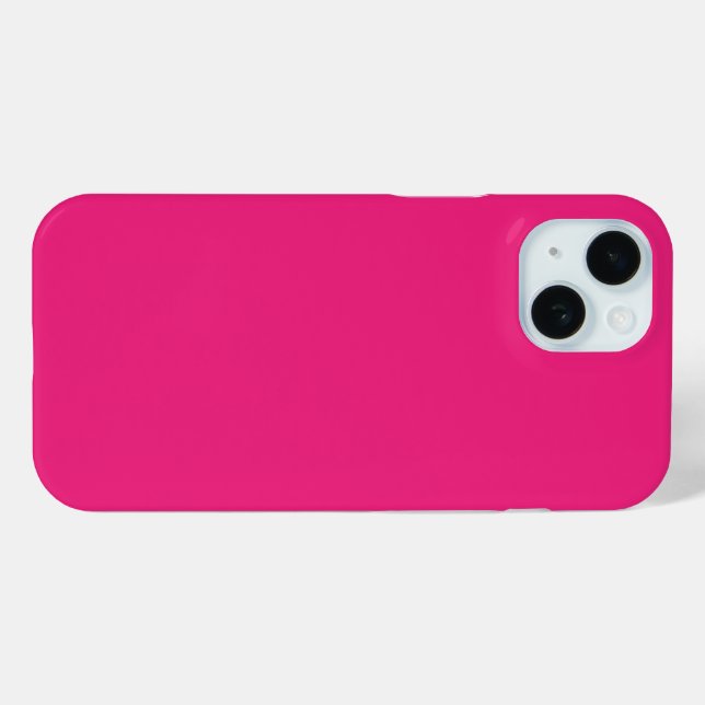 Hot Pink Wedding | Bold Solid Colour Invite Case-Mate iPhone Case (Back (Horizontal))