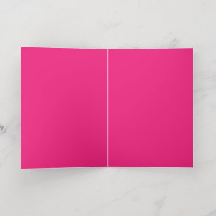 Hot Pink Wedding   Bold Solid Colour Invite Foil Greeting Card