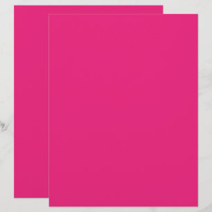 Hot Pink Wedding Bold Solid Colour Invite Letterhead