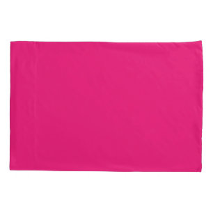 Hot Pink Wedding Bold Solid Colour Invite Pillowcase