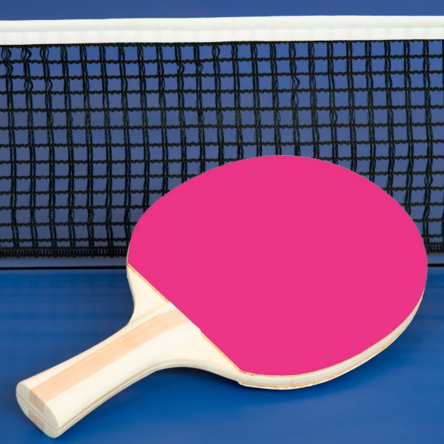 Hot Pink Wedding | Bold Solid Colour Invite Ping Pong Paddle (Insitu)