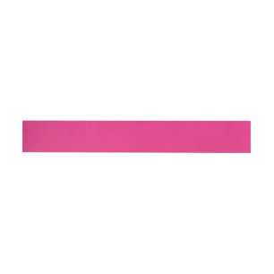 Hot Pink Wedding Bold Solid Colour Invite Wrap Around Label