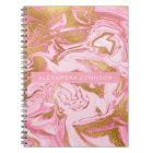Hot Pink, White and Gold Foil Modern Marble