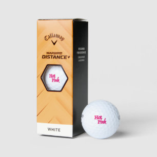 Hot Pink White Callaway Warbird golf balls 3 pk