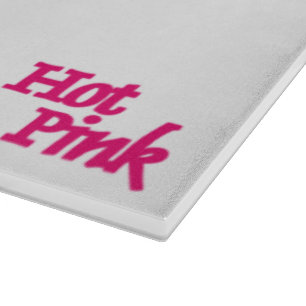 Hot Pink white glass cutting board
