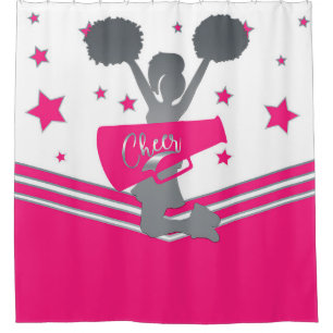 Hot Pink White Silver Stars Cheer Cheer-leading