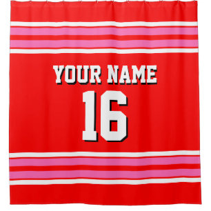 Hot Pink White Stripes Sports Jersey