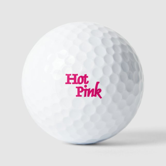 Hot Pink White value golf balls 12 pk (Front)