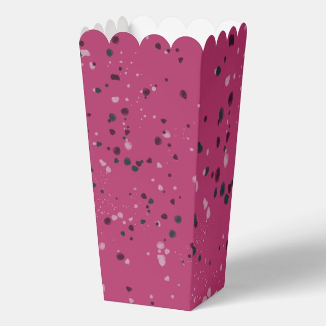 Hot Pink With Confetti Favor Box (Back)