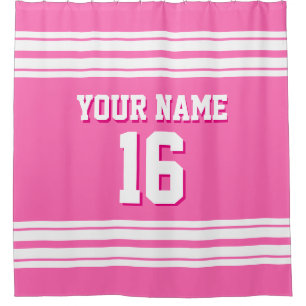 Hot Pink with White Stripes Sports Jersey