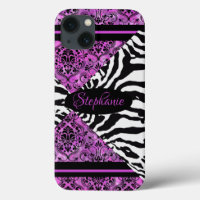 Hot pink with zebra pattern