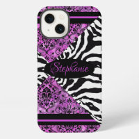 Hot pink with zebra pattern