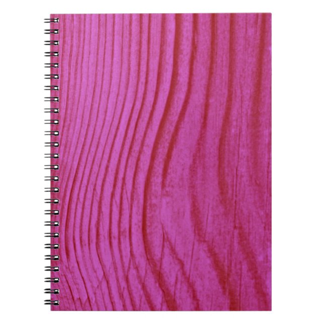 Hot Pink Wood Notebook (Front)