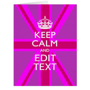 Hot Pink Your Keep Calm Edit Text Union Jack