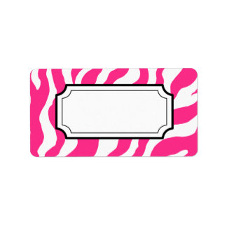 Pink Zebra Labels & Address, Return Address Labels | Zazzle.ca