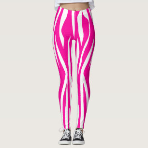 Hot Pink Zebra Print Leggings