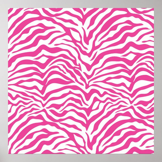 Hot Pink Zebra Print Wild Animal Stripes Novelty (Front)