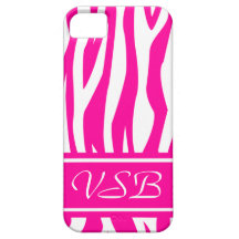Hot Pink Zebra Print with monogram