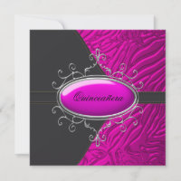Hot Pink Zebra Quinceanera