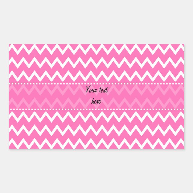 Hot Pink Zigzag Pattern Sticker (Front)