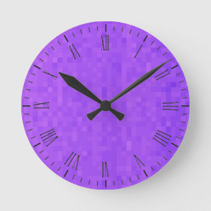 Hot Purple Mosaic, Wall Clock