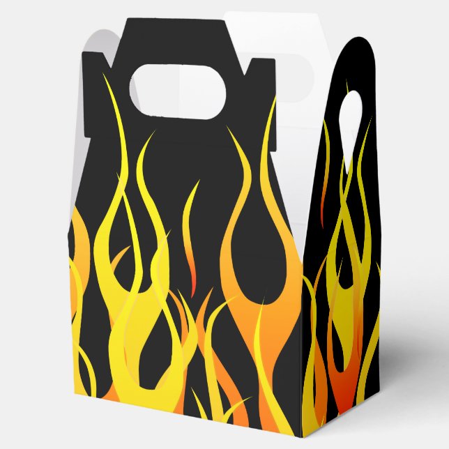 Hot Racing Flames Graphic Favor Box (Opened)