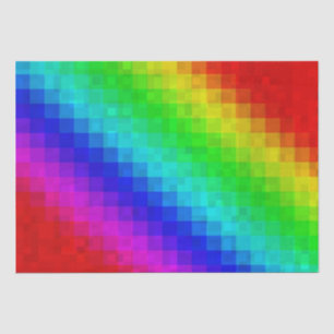 Hot Rainbow Mosaic Shimmer, Tissue Paper