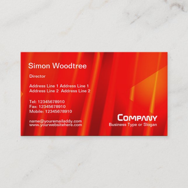Hot Red Business Card (Front)