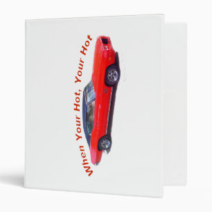 Hot red car  ring binder