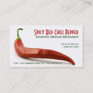 Hot Red Chili Pepper Business Card