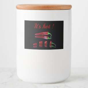 Hot red chili pepper customizable food label