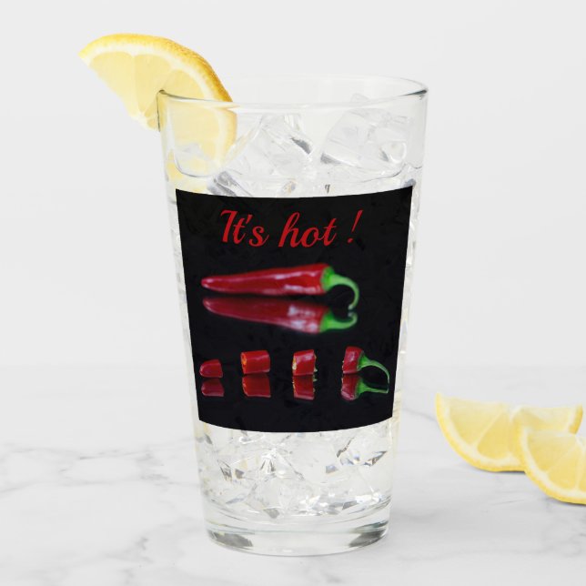 Hot red chili pepper glass (Front Ice)