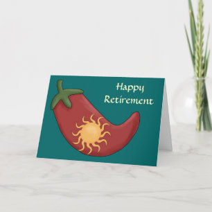 Hot Red Chili Pepper Retirement - Western Card