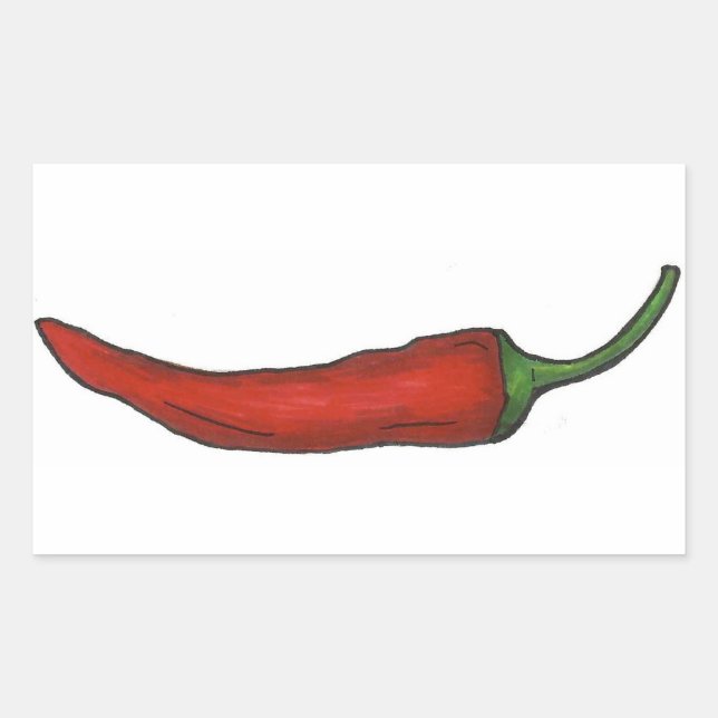 Hot Red Chili Pepper Spicy Chile Peppers Vegetable Sticker (Front)
