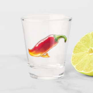 Hot red chili Shot Glass